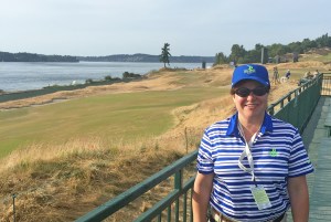 Photo of volunteer and tree