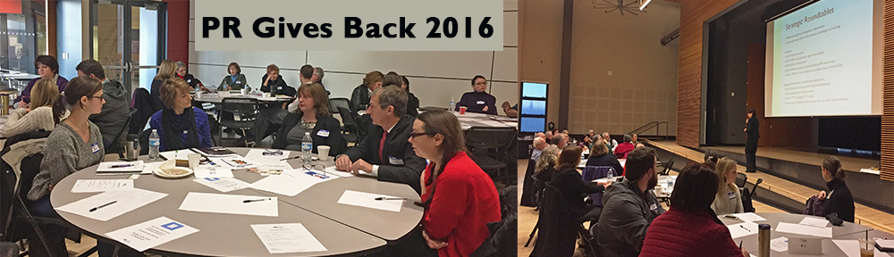 Photo of PR Gives Back roundtable session