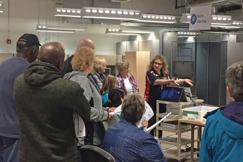 Photo of open house meeting